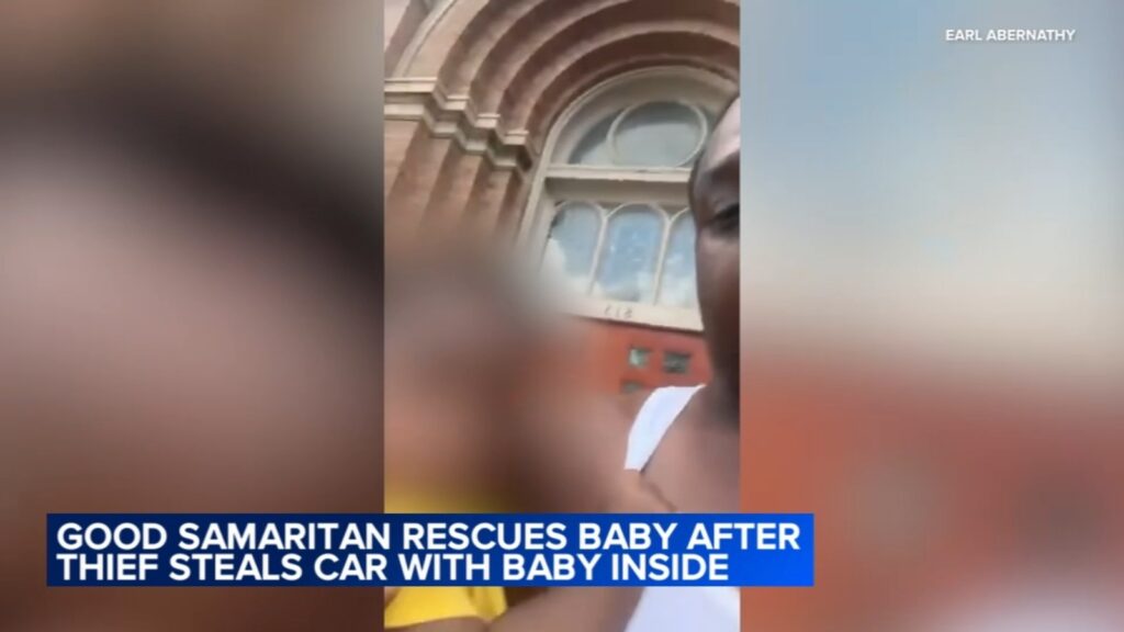 Good Samaritan rescued baby after thief stole vehicle from Lawndale gas station on South Independence Boulevard with child inside