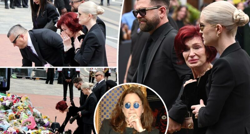 Grief-stricken Sharon Osbourne and kids put on united front at Ozzy’s funeral procession
