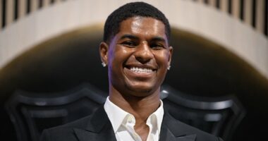 Grinning Marcus Rashford has fans spotting his remarkable glow-up at Barcelona unveiling compared to 'rough' Aston Villa photos