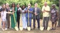 Groundbreaking for new home construction for a local veteran and his family