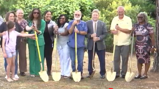 Groundbreaking for new home construction for a local veteran and his family
