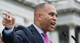 House Minority Leader Hakeem Jeffries blasts GOP and Trump agenda bill in hourslong floor speech