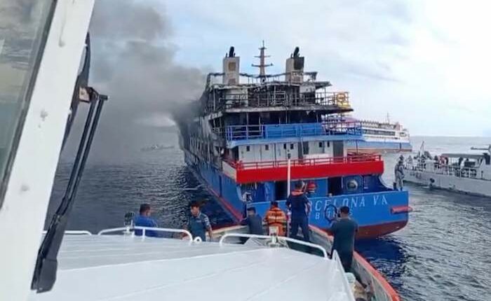 Indonesian passenger ferry catches fire at sea, killing at least 5