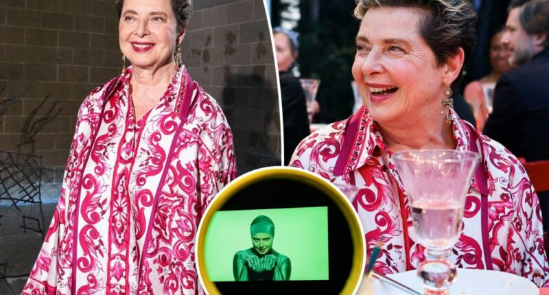 Isabella Rossellini shows how animals mate at the Watermill Center Benefit