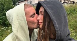Justin Bieber kisses wife Hailey in Switzerland