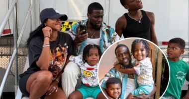 KEVIN HART POSTS SWEET FAMILY PHOTOS WITH ENIKO AND KIDS: “#HARTS”