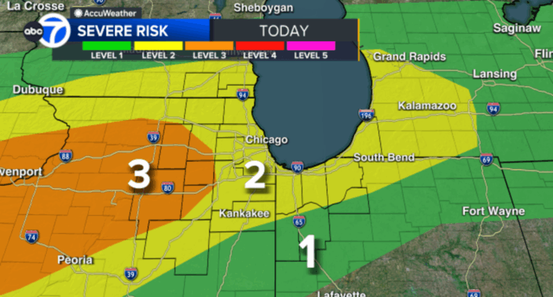 LIVE Chicago weather radar: Tornado Watch for area, severe storms possible with heavy rain, flooding, high winds, large hail