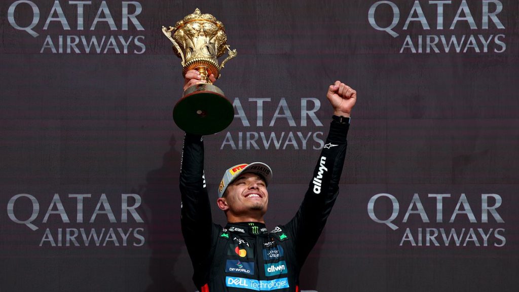 Lando Norris wins chaotic British GP to close gap on Oscar Piastri as veteran driver lands first EVER podium