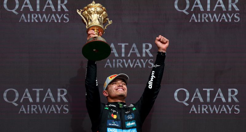 Lando Norris wins chaotic British GP to close gap on Oscar Piastri as veteran driver lands first EVER podium
