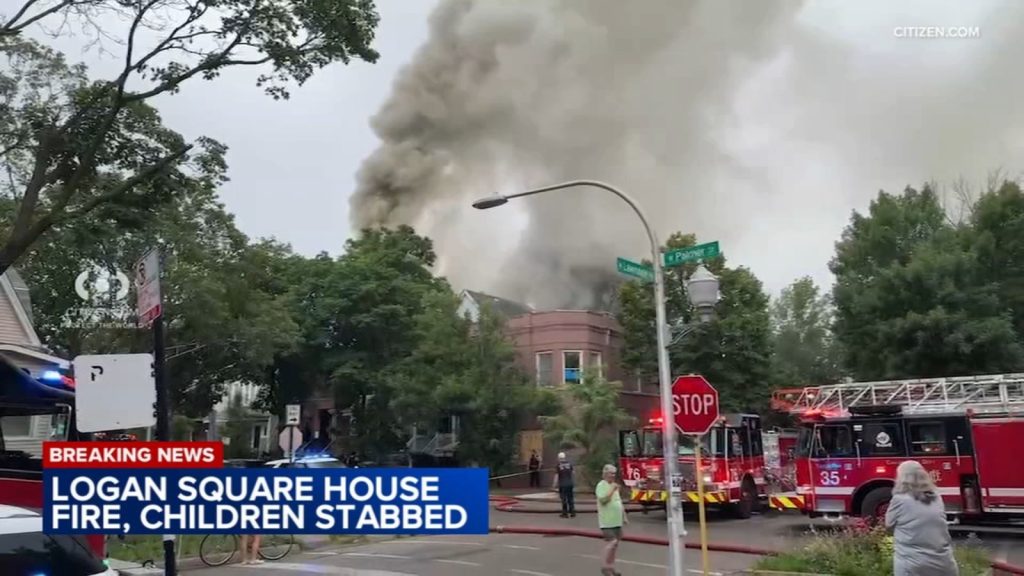 Logan Square fire today: 3 kids among 5 hospitalized after house fire, stabbing in 3600-block of West Palmer Street, source says