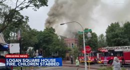 Logan Square fire today: 3 kids among 5 hospitalized after house fire, stabbing in 3600-block of West Palmer Street, source says