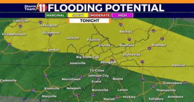 Low to medium flash flood threat overnight, more rain, t-storms and heat for Monday