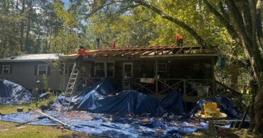 Mary Gill gets new roof after years of waiting for repairs