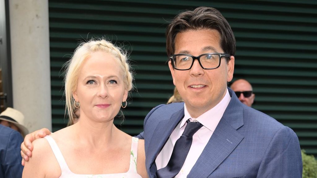 Michael McIntyre joins leggy wife Kitty on rare outing at Wimbledon