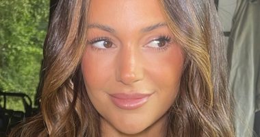 Michelle Keegan gets back to work on the set of a mystery film project