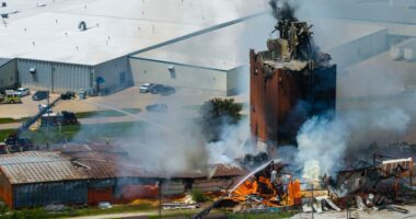 Nebraska plant explosion killed 2 girls and an employee, and the fire is still burning