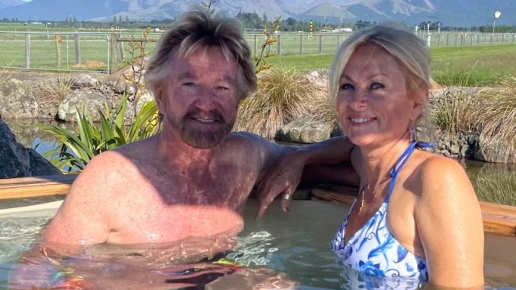 Noel Edmonds, 76, and wife Liz, 55, prepare to wed for a FIFTH time as he pops the question in a hot tub at their home in New Zealand