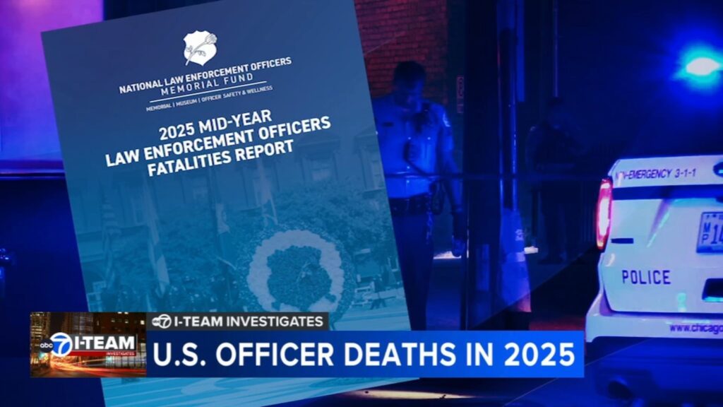 Number of law enforcement officers killed nationwide decreased in first half of 2025 compared to last year, data shows