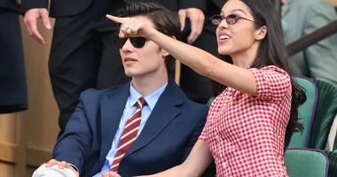 Olivia Rodrigo Is Gorgeous in Gingham at Wimbledon With Boyfriend Louis Partridge