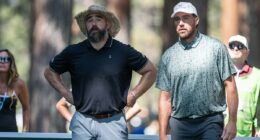 On course with the Kelces: Travis and Jason sink beers, dodge bears and struggle for birdies... but there's no sign of Taylor Swift - yet!