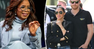 Oprah Winfrey pokes fun at Meghan Markle and Prince Harry’s Sussex last name