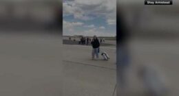 those on board were evacuated on the runway, according to American Airlines and Denver International Airport.