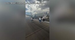 Passengers forced to evacuate American Airlines flight on runway due to tire issue: company