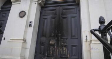Police search devices for accused synagogue arsonist's motive