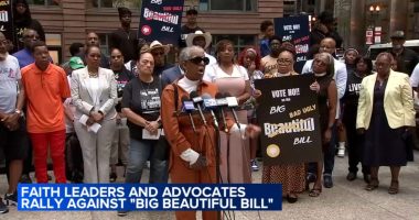 Politicians, pastors protest downtown Chicago as House gears up to vote on Trump's 'big beautiful bill,' citing Medicaid cut fears