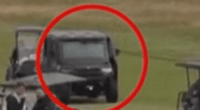Trump's armored golf cart in Scotland