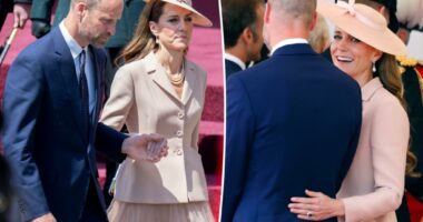 Prince William and Kate Middleton indulge in rare PDA during French state visit