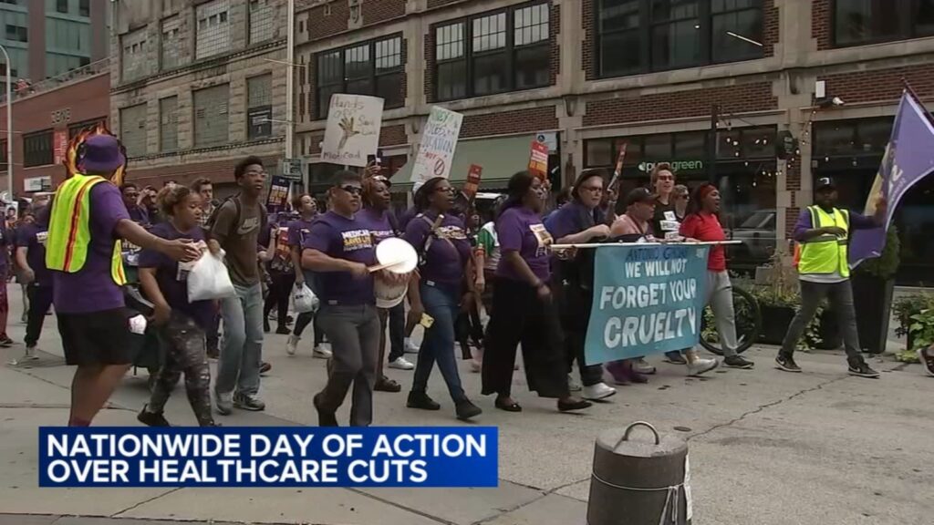 Protests across Illinois, Chicago join national day of action over federal healthcare cuts under Trump administration