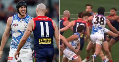 Scary moment Demons star is knocked out cold by opponent's shocking move
