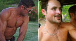Shirtless Zac Efron flaunts muscular body while golfing with ripped look-alike brother Dylan
