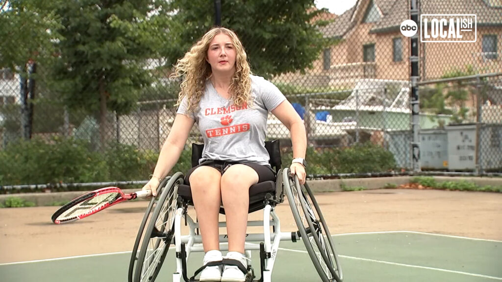 Teen athlete paralyzed in ski accident finds motivation in tennis, set to play at Clemson
