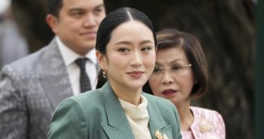 Thailand's Prime Minister Paetongtarn Shinawatra arrives at Government House for a cabinet meeting in Bangkok, Thailand.