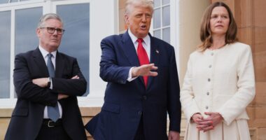 The Latest: Trump to discuss trade with British Prime Minister Keir Starmer in Scotland
