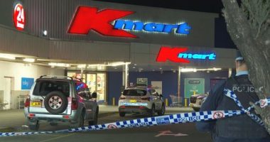 The brawl allegedly broke out between a group of men at 5pm yesterday inside the Kmart in Mount Druitt Westfields﻿.