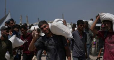 Trump announces US will build food centers in Gaza