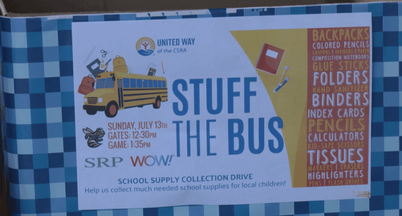 United Way of the CSRA annual Stuff the Bus drive begins
