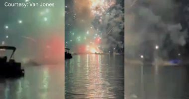 VIDEO: 2 injured after fireworks incident on Boone Lake