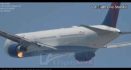 Video: Delta flight makes emergency landing at LAX after engine catches fire