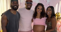 WOODY MCCLAIN AND GIRLFRIEND CHARLI B. CELEBRATE AT THEIR BABY SHOWER