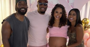 WOODY MCCLAIN AND GIRLFRIEND CHARLI B. CELEBRATE AT THEIR BABY SHOWER