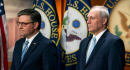 Watch: House GOP leaders give remarks with DOGE cuts, Russian sanctions in mind