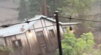 Watch: New Mexico flash flood sweeps house away