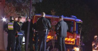 Emergency services were called to ﻿a two-storey townhouse on Terrigal Street in Chadstone about 9.40pm yesterday.