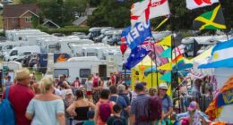 A photo of crowds at the Netley Marsh Steam and Craft Show in Southampton, England.