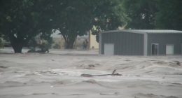 Severe flooding in Kerr County, Texas.