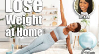 Attractive fit black lady standing in side plank on sports mat at home. 14 Best Floor Exercises for Women To Lose Weight. Cover
